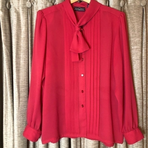 Vintage Summerfield Pink Button Down Blouse - Picture 3 of 10